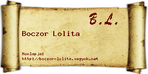 Boczor Lolita névjegykártya